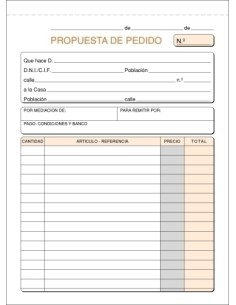 TALONARIO PEDIDOS 4º NATURAL LOAN